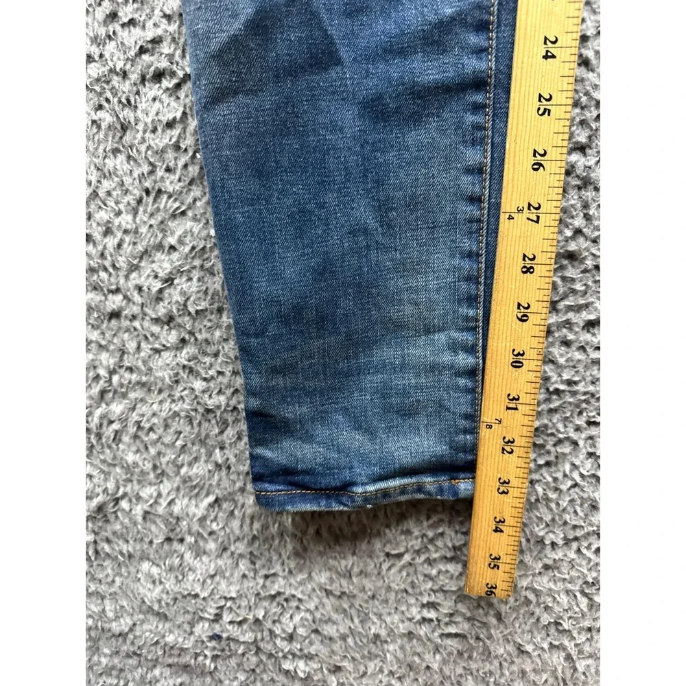 True Religion Rocco Relaxed Skinny Distressed Denim Jeans‎ Blue Mens Size 31